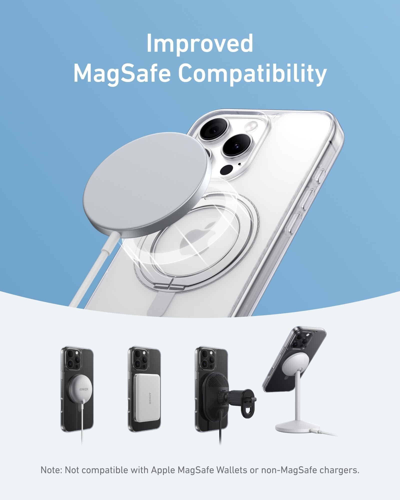 Anker Ultra Magnetic for iPhone 16 Pro Max Case with Sturdy 360° Ring Stand, Military-Grade Shockproof iPhone 16 Pro Max Kickstand Compatible with MagSafe(Black) - Image 4