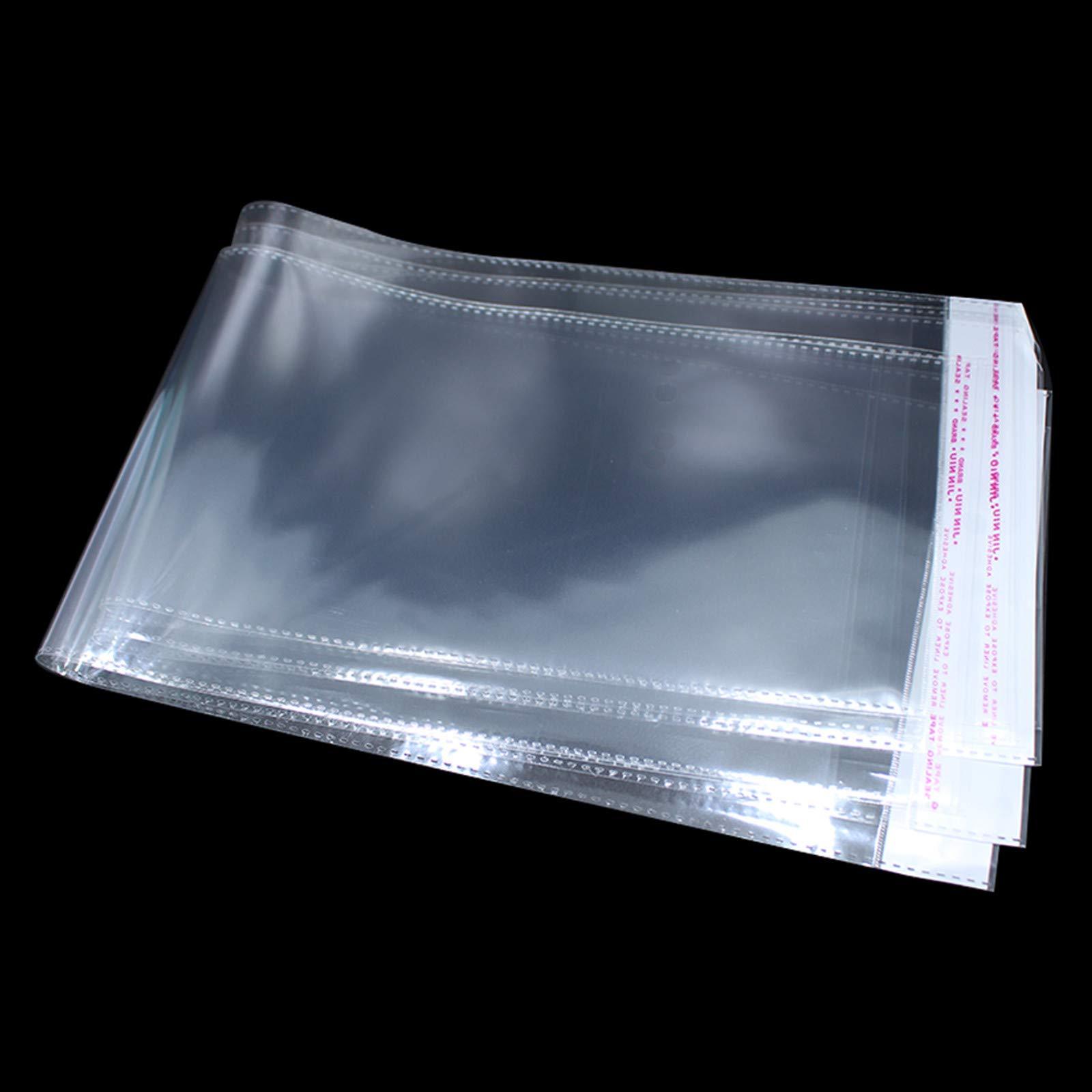 PABCK 100 Pack (Available Size 4.13x21.6 inch) Clear Self Adhesive Straight Hair Packaging Bags with Hang Hole Wigs Hair Storage Beauty Personal Care Hair Care Extensions Wigs Accessories - Image 3