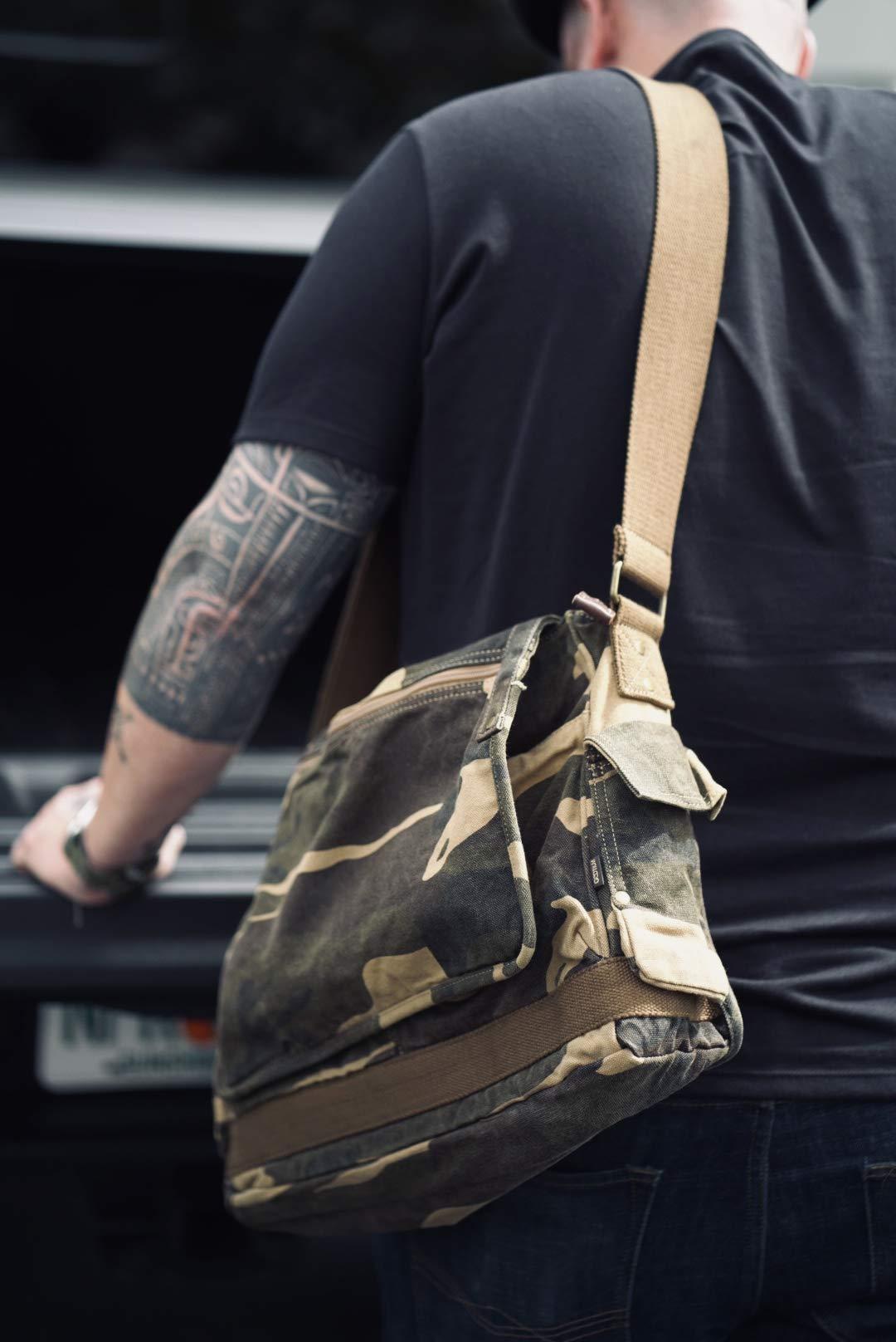 GOOTIUM Canvas Messenger Bag - Vintage Cross Body Shoulder Satchel - Image 7