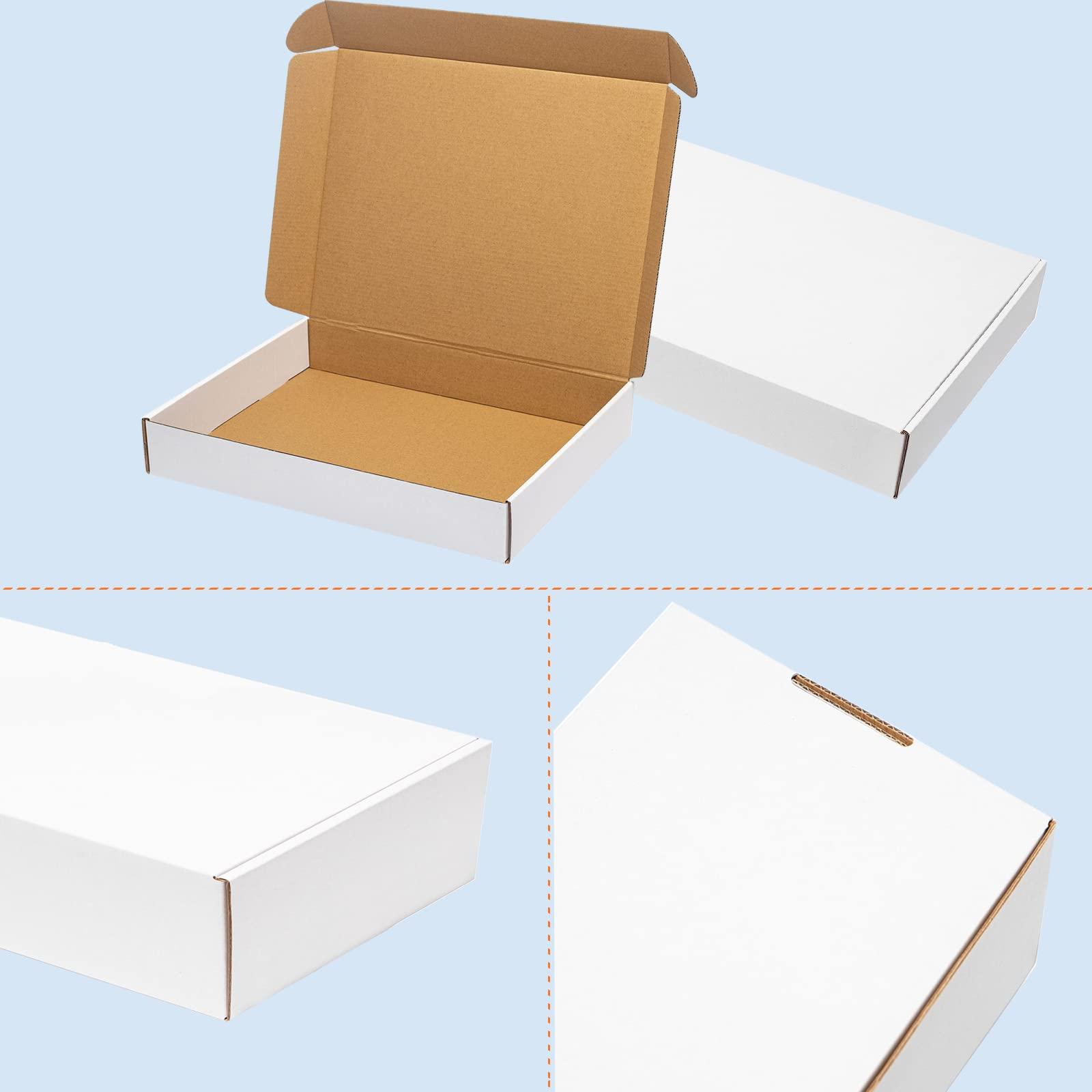 Wowxyz White Shipping Boxes 13x11x3" 20 Pack - Corrugated Cardboard Box Mailers for Small Business, Literature Mailer Packaging Supplies - Image 5
