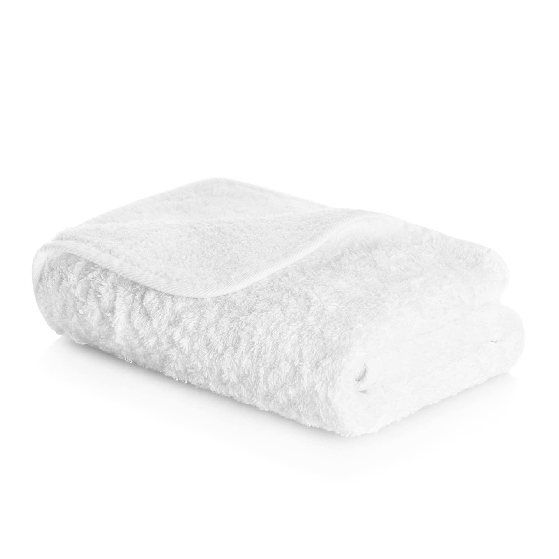 Graccioza Egoist Luxury Bath Sheet 41" x 72" - 800 GSM 100% Egyptian Giza Cotton - Extra Large Solid Design Towels for Bathroom - Super Absorbent, Quick Dry, and Ultra-Soft Bath Towel - White