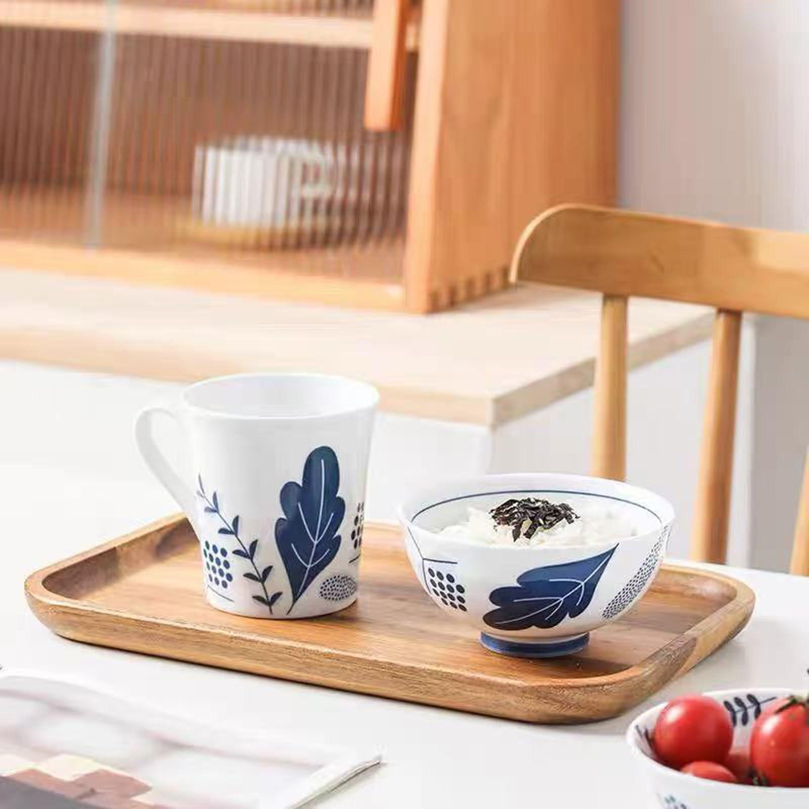 Fuukou Blue and White Porcelain Mug,Chinese Hand-Painted Coffee Mug,12 OZ Small Vintage Ceramic Tea Cup with Handle,Traditional Blue Willow Design,Microwave & Dishwasher Safe - Image 6