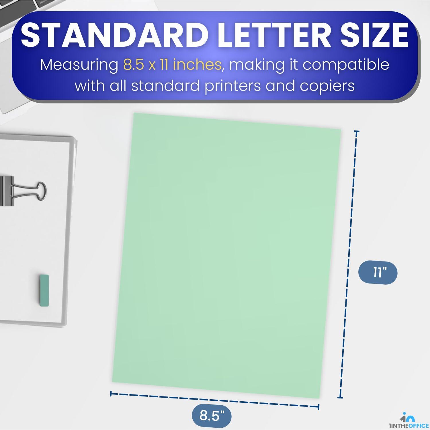 1InTheOffice Green Copy Paper, Printer Paper, Colored Copy Paper, 20 lbs., 8.5" x 11", 20 lbs., 500 Pack - Image 4