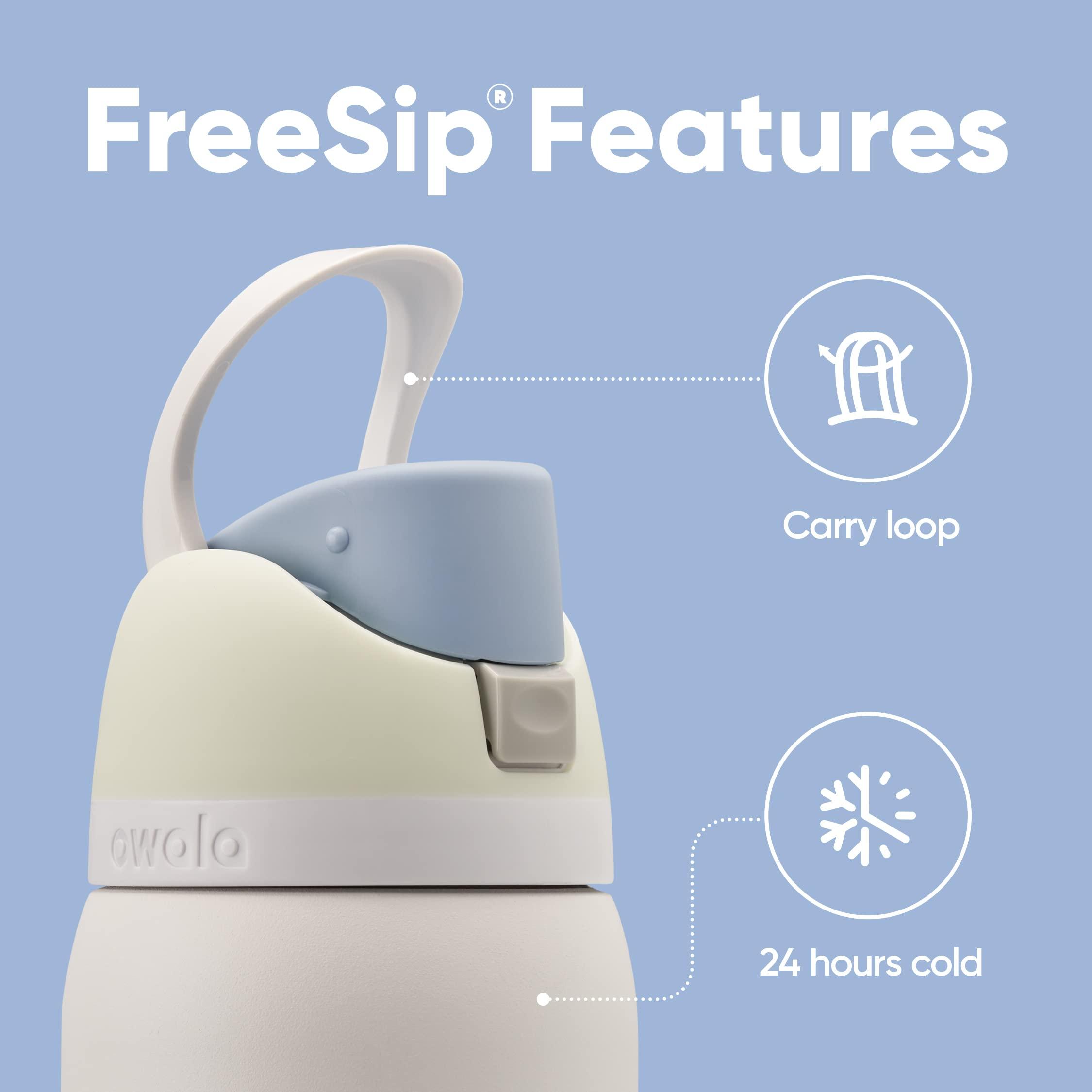 Owala FreeSip Insulated Stainless Steel Water Bottle with Straw for Sports, Travel, and School BPA-Free Sports Water Bottle, 24 oz, Iced Breeze - Image 3