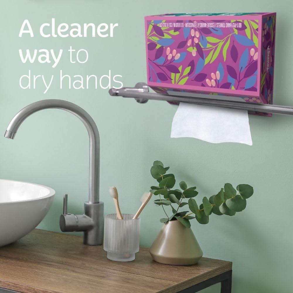 Kleenex Disposable Paper Hand Towels, 6 Boxes, 60 Tissues per Box (360 Total Tissues), Packaging May Vary - Image 4