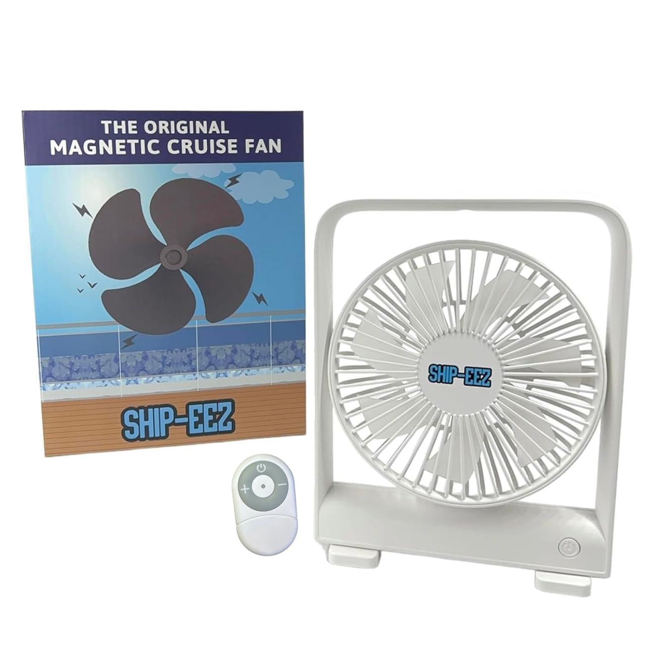 SAILPAK Ship-EEZ Cruise Ship Approved Fan, Magnetically Hangs from Stateroom Ceilings and Walls, The Original Cruise Fan