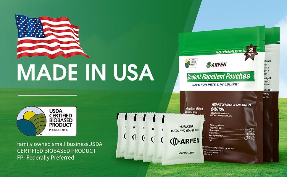 ARFEN Rodent Repellent Pouches, Peppermint Oil, All Natural, Plant Powered, Repel Mice and Rat, Squirrels, Mouse Repellent, Keep Mice Out from Indoor/Car/RV/Boat/Garage/Cabin,10 Pouches - Image 6
