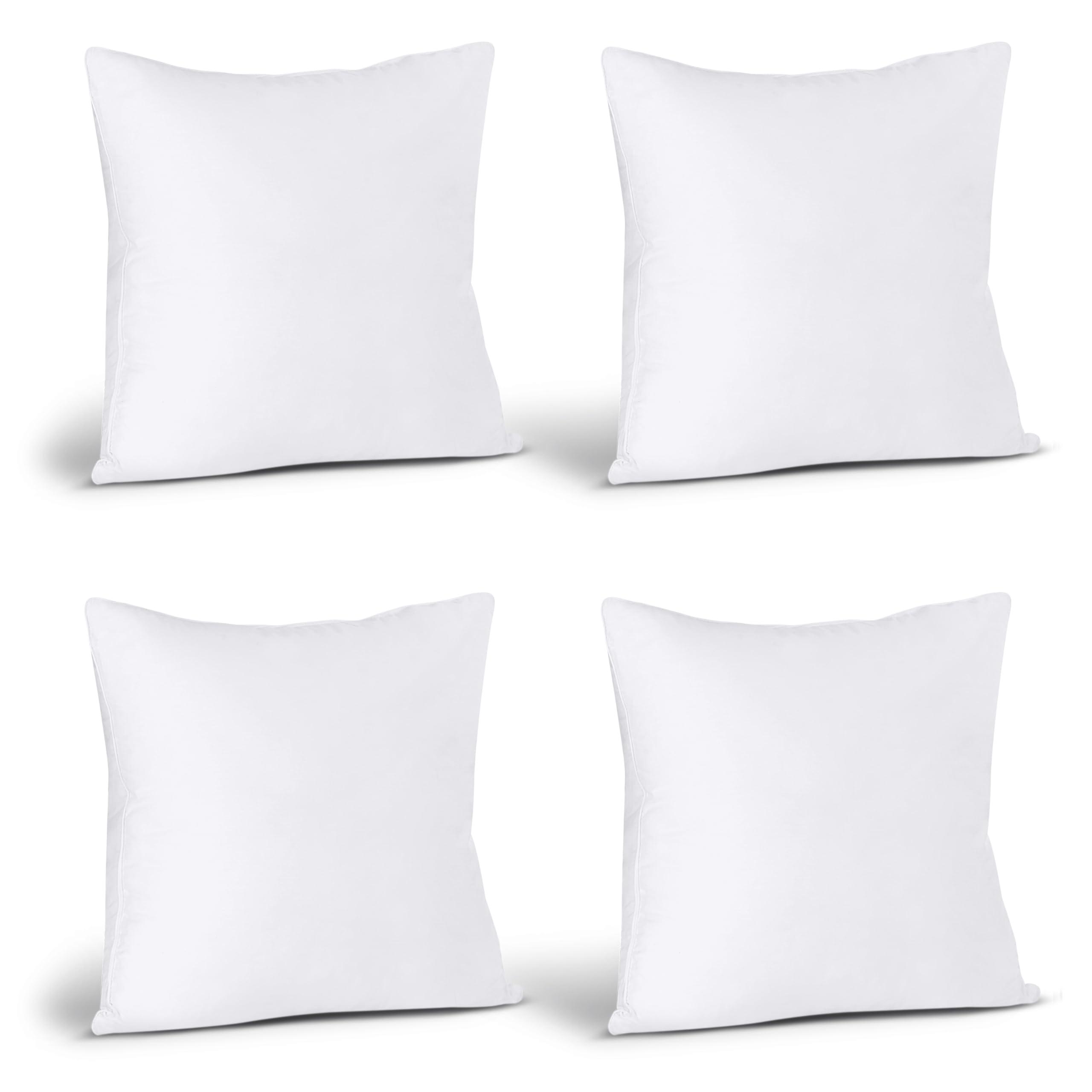 Utopia Bedding Throw Pillows (Set of 4, White), 18 x 18 Inches Pillows for Sofa, Bed and Couch Decorative Stuffer Pillow - Image 7