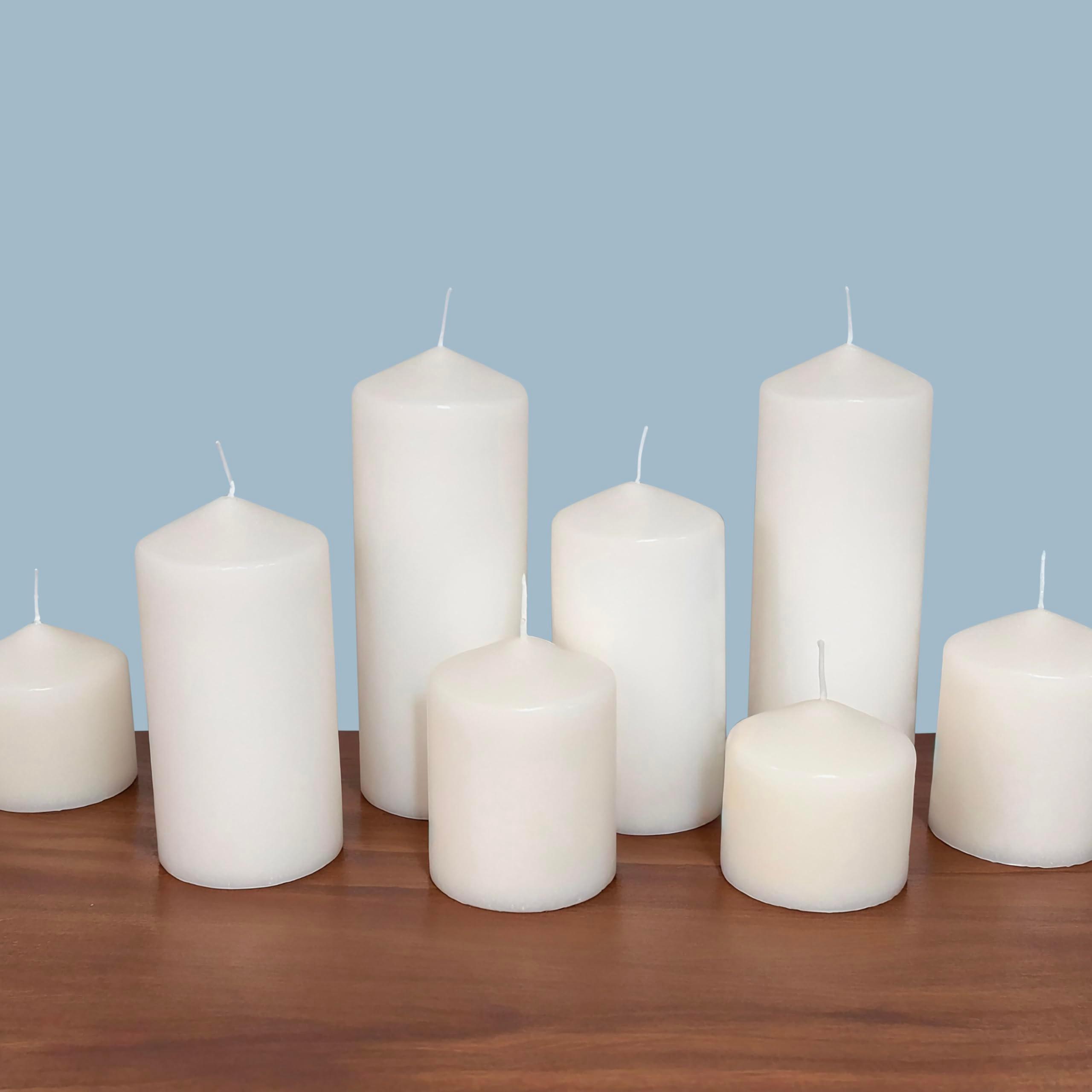 Stonebriar Unscented White Tall Pillar Candles, 18 Hour Burning Candle Pillars, Perfect for Decor, Weddings, Emergencies 3" X 3", 6 count - Image 11