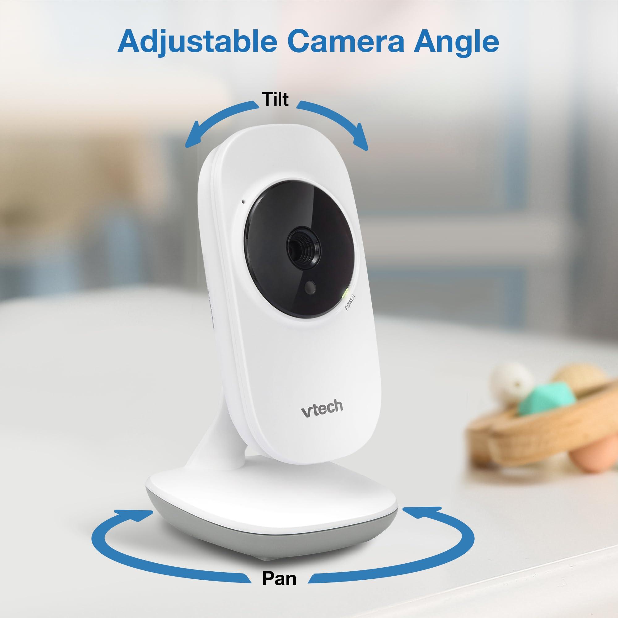 VTech VM819 Baby Monitor with Camera and Audio, 2.8” Screen Portable Baby Camera, Night Vision, 2-Way Audio, Temperature Sensor and Lullabies, Secure Transmission No WiFi, Ideal for Baby/Elderly/Pet - Image 4