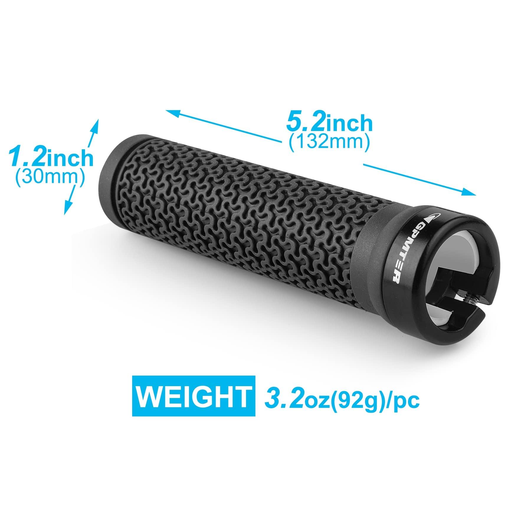 GPMTER Bike Handlebar Grips, Single Lock on Bicycle Handle Bar, for BMX, Mountain, MTB, Beach Cruiser, Scooter, Folding Bike, Soft Non-Slip-Rubber Hand Grip Comfortable Ergonomic - Image 3