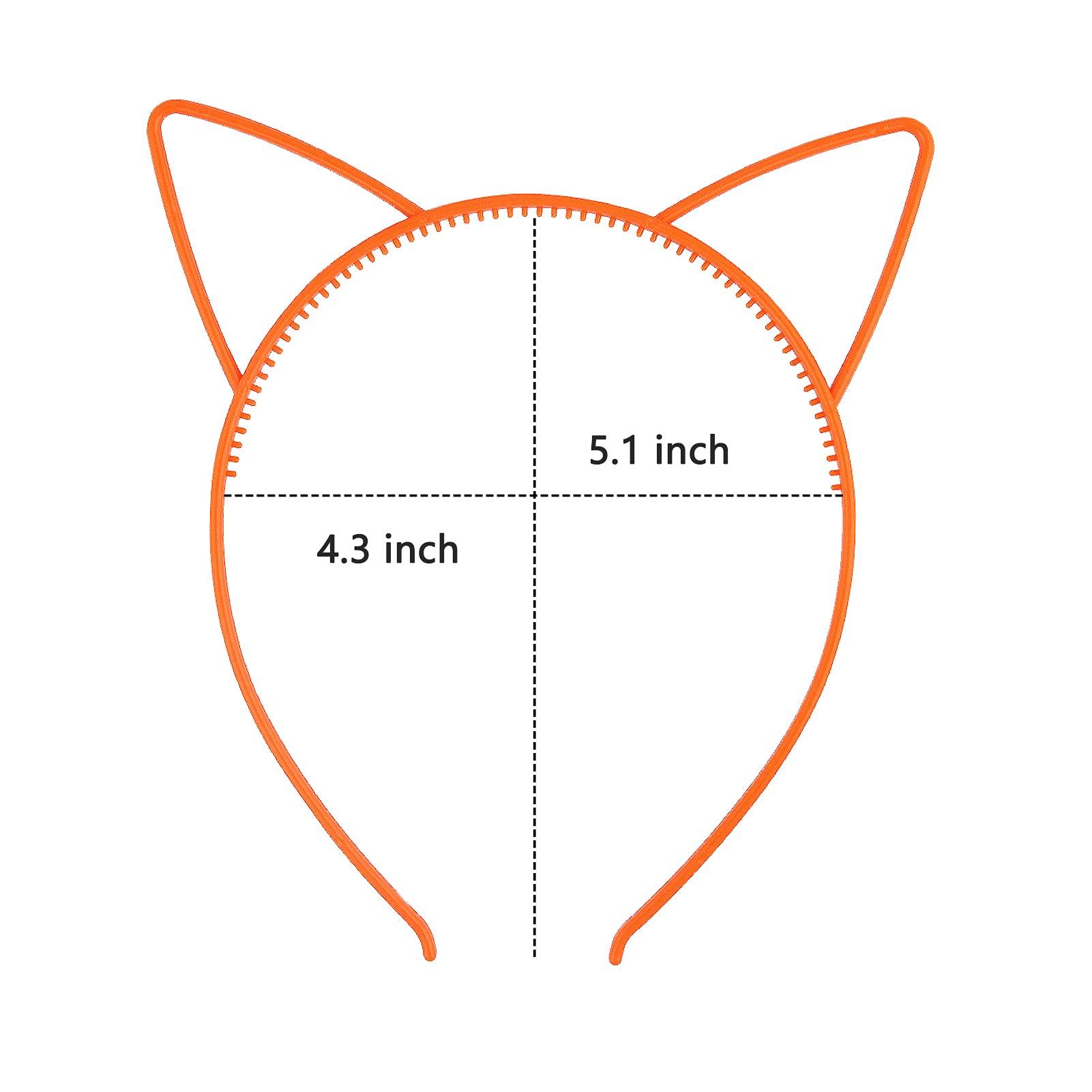 Zifengcer 10 Pcs Plastic Cat Ears Headbands for Kids Girls Women Multicolor Cute Sawtooth Kitty Ears Headwear Gifts Party Halloween Birthday Supplies - Image 2