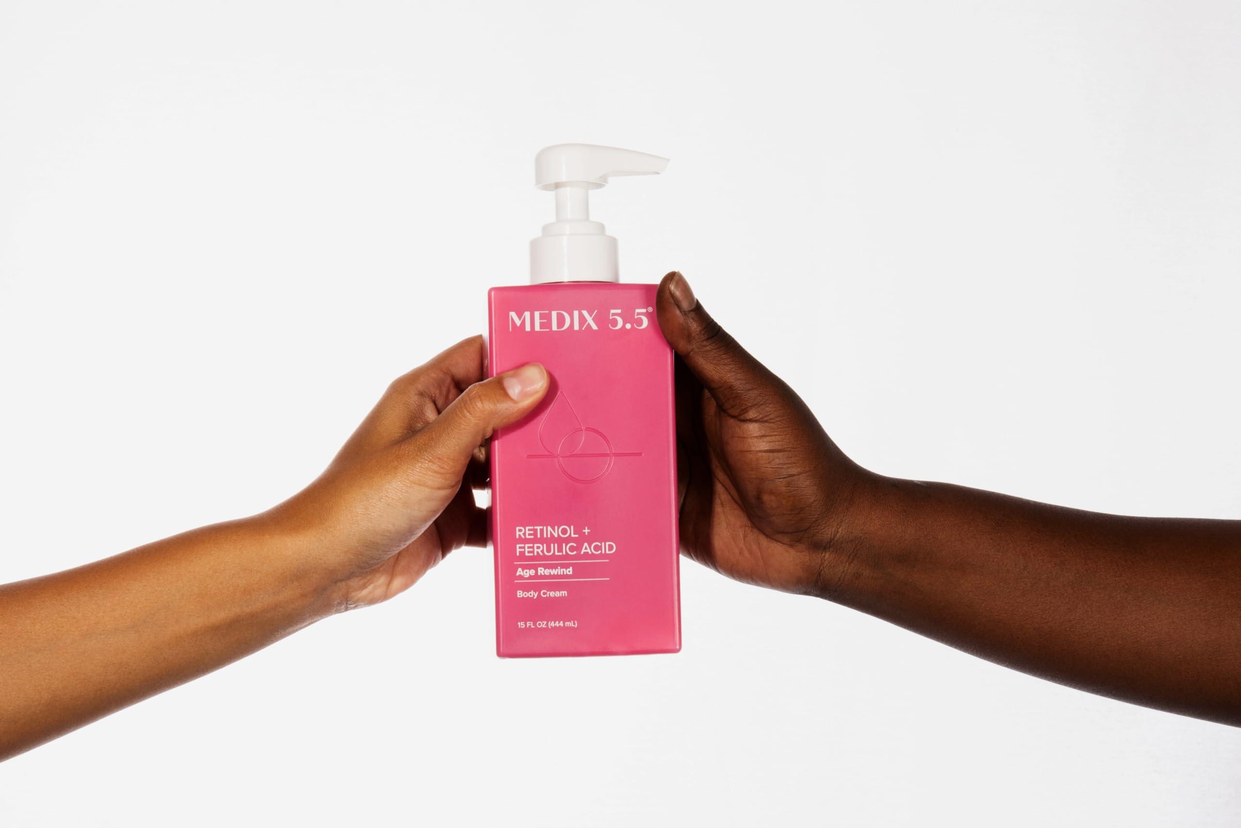 Medix 5.5 Retinol Body Lotion Skincare Moisturizer | Anti Aging Retinol Body Cream | Skin Care Tightening Lotion For Women & Men Helps Diminish Look Of Crepey Skin, Wrinkles, & Fine Lines, 2-Pack - Image 9