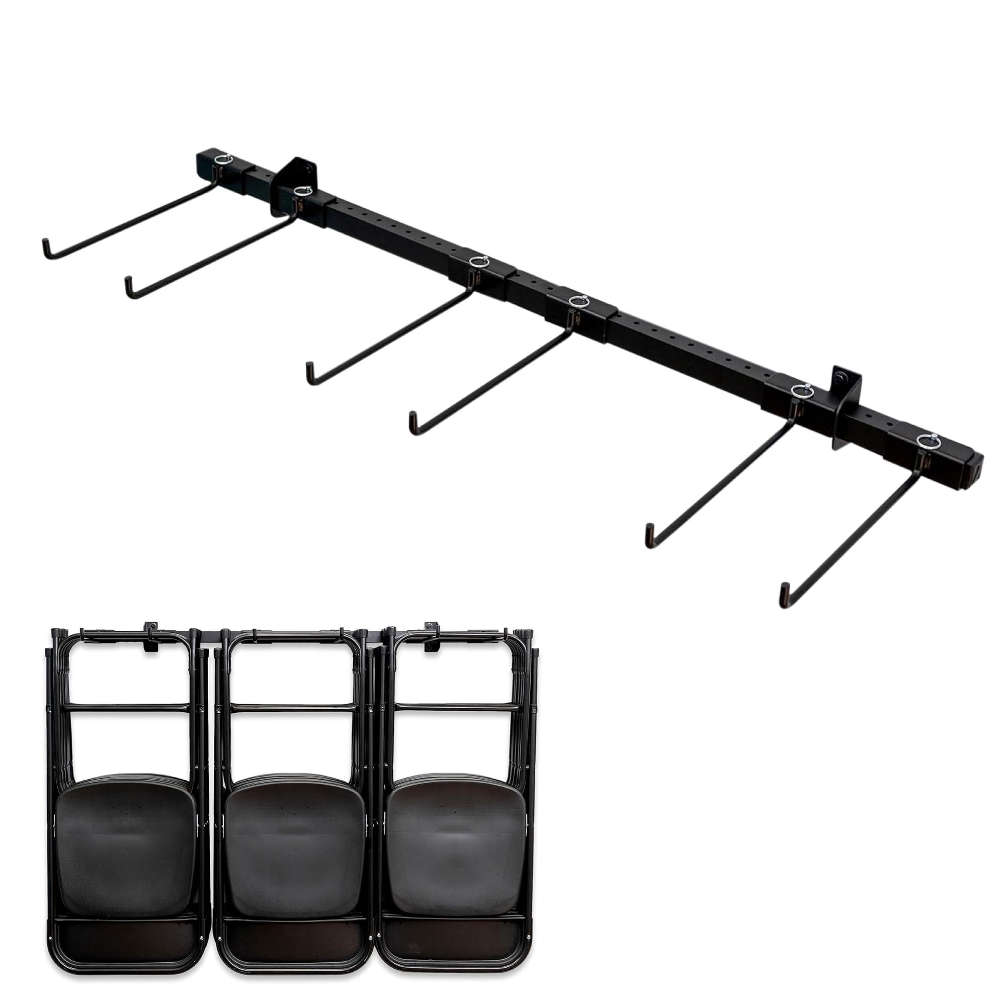 StoreYourBoard Chair Storage Rack Triple – Heavy Duty Folding Chair Rack for Home & Garage Organization, Holds 300 lbs, Chair Hangers for Folding, Patio, Beach & Camping Chairs - Image 6