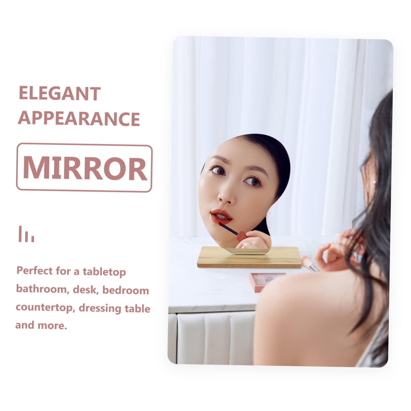 Cabilock Desktop Vanity Makeup Mirror Irregular Acrylic Design High Definition Cosmetic Mirror for Home Use for Dressing Table Bathroom and Office Decor - Image 9