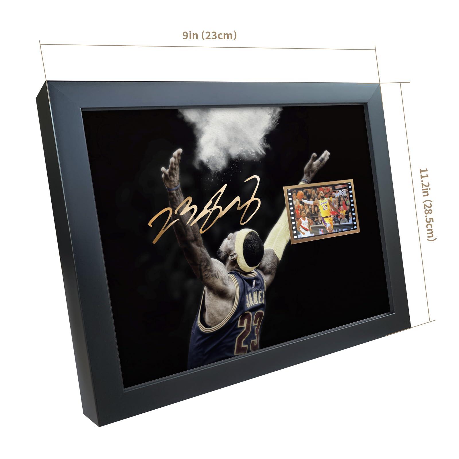 sufenvera Framed LeBron James Basketball Photo with Signed 10x8 Inch,LeBron James of The Game Film Collection Display,Gifts for Lakers James Fans - Image 6