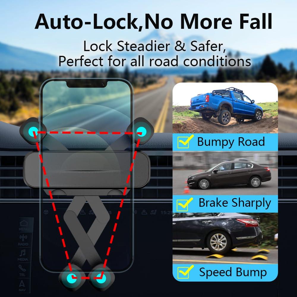 LUNQIN Car Phone Holder Mount for 2021 2022 2023 2024 Toyota Camry Auto Accessories Interior Decoration Mobile Cell Smartphone Bracket - Image 4