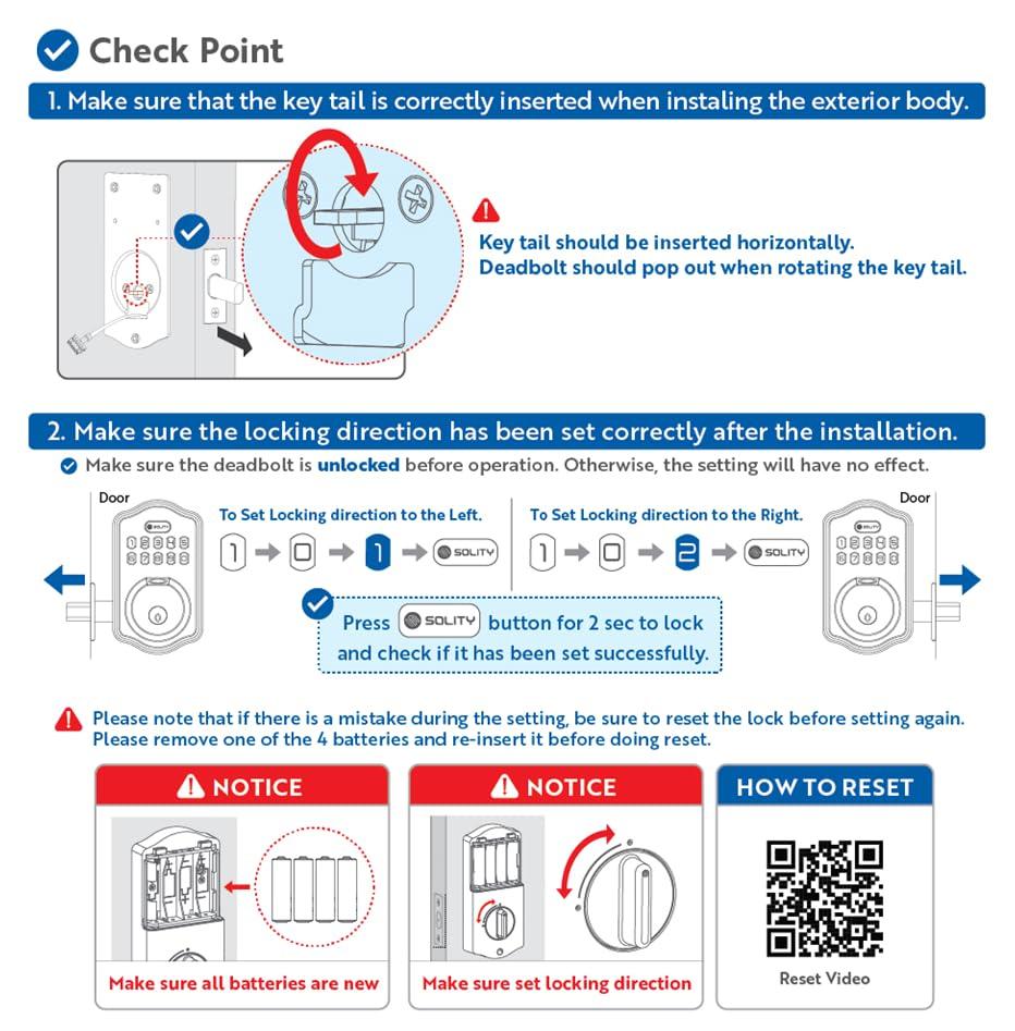 Solity Smart Digital Electronic Deadbolt Door Lock, Keyless Entry, Auto Lock, 50 Custom Codes & Fingerprints, Easy Installation, Keypad for Front & Back Door, AT10 (Satin Nickel) - Image 3