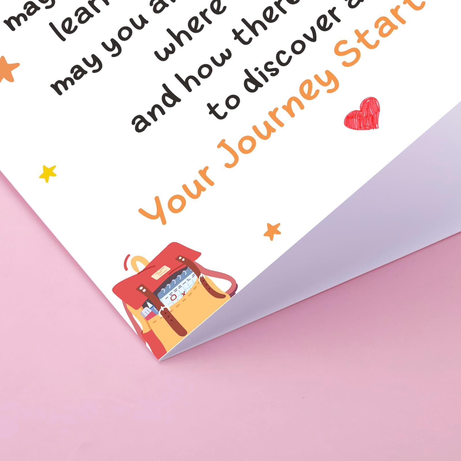 XPENMULBOJA First Day for School card for Kids First Day of Kindergarten Preschool Supplies 1st Grade School Back to School Stuff Gift for Girl Boy Daughter Son 1st Grade & preschool supplies - Image 5