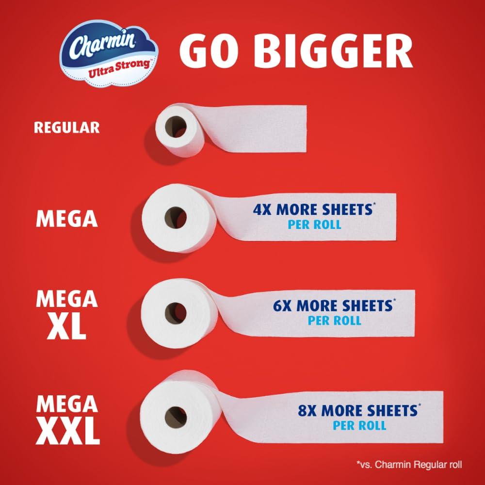 Charmin Ultra Strong Toilet Paper 18 Mega Rolls, 220 Sheets Per Roll - Image 7