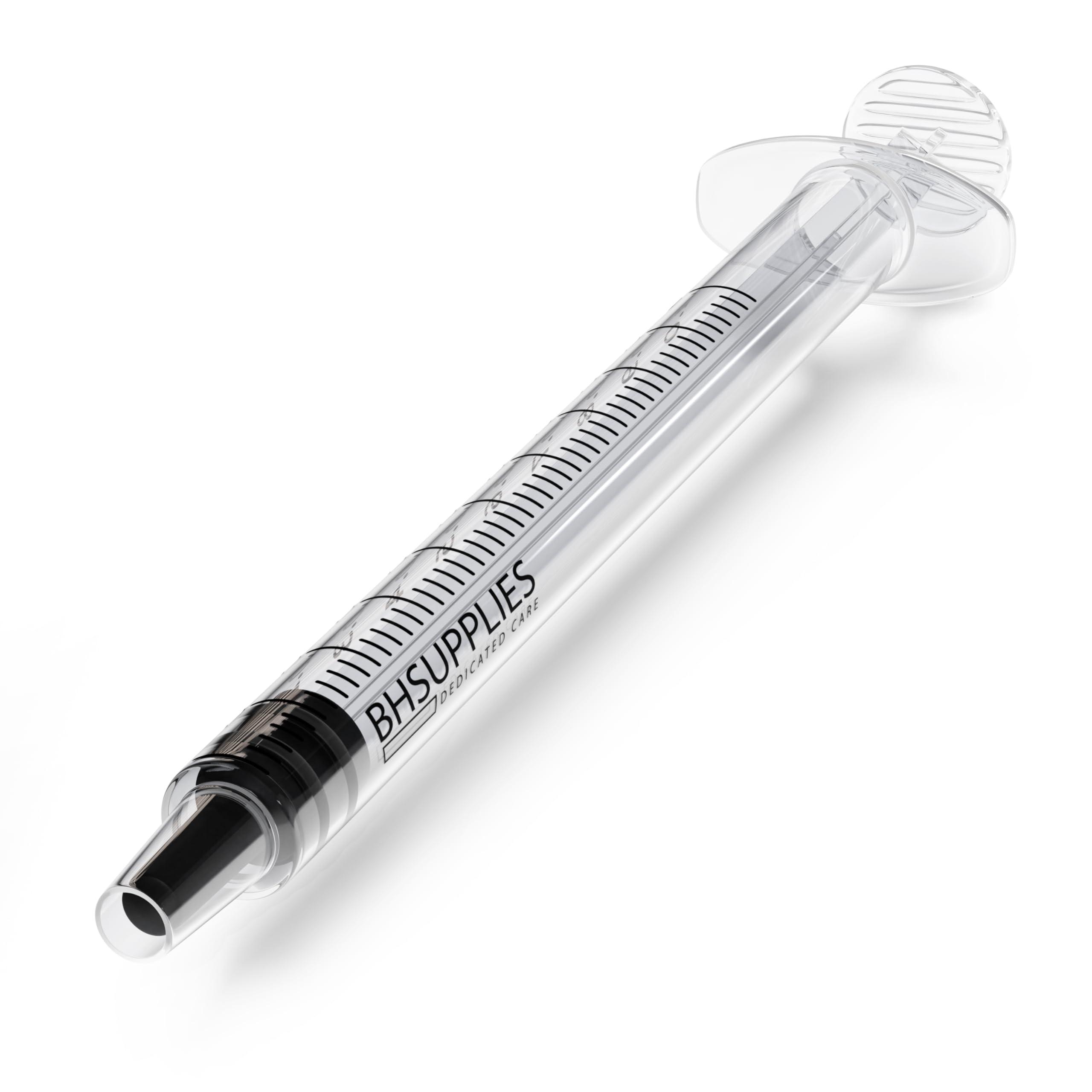 BH Supplies 1mL Luer Slip Tip Syringes (No Needle) - Sterile, Individually Wrapped - 100 Syringes - Image 7