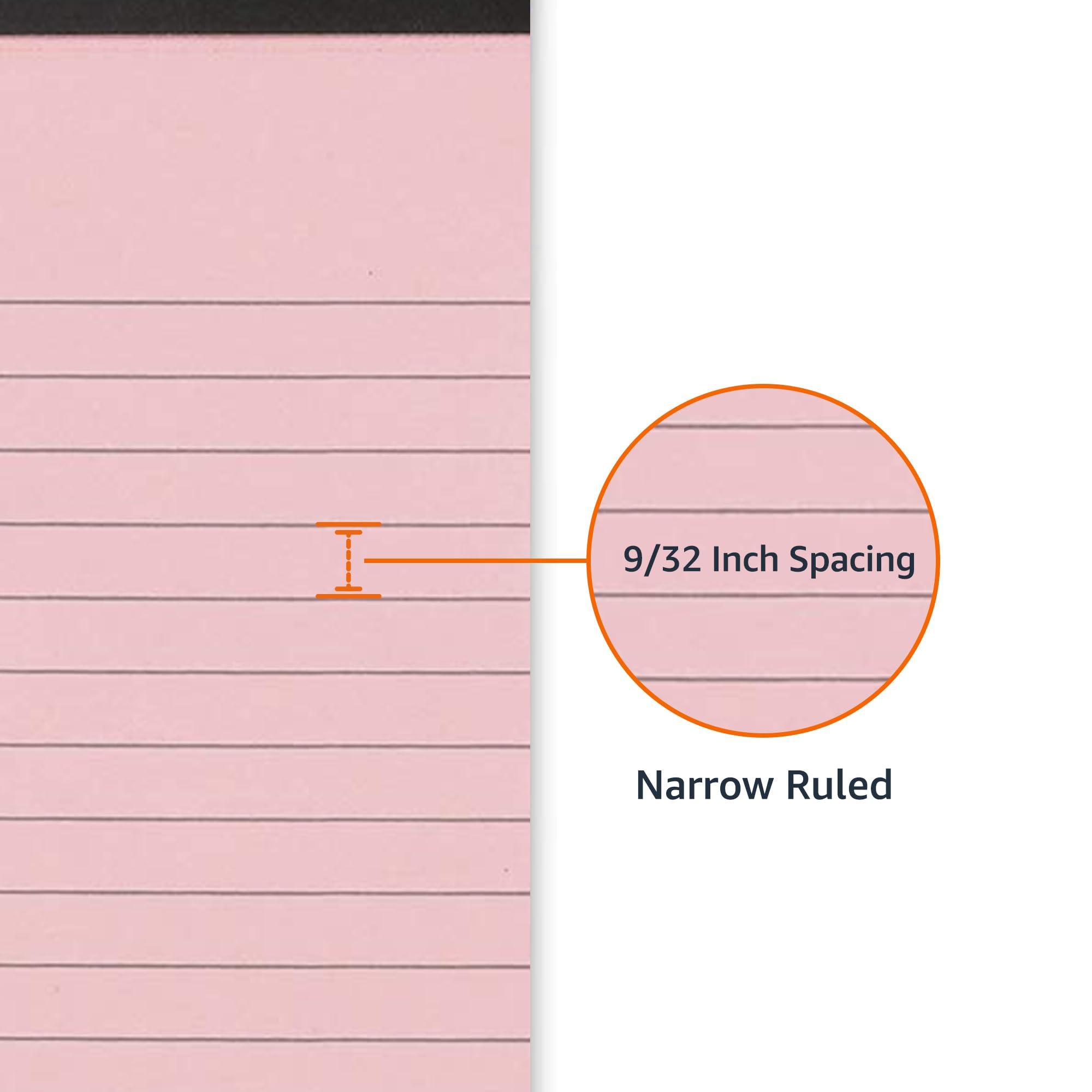 Amazon Basics Narrow Ruled 5-Inch by 8-Inch Lined Writing Note Pads, 6 Count (50 Sheet Pads), Multicolor - Image 4