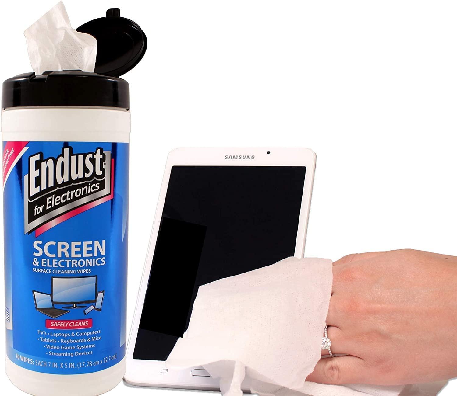 Endust For Electronics Screen Cleaner Wipes, Electronics Surface Cleaning Wipes, For Tablet, E-Reader, Monitor, Laptop, Phone, TV, GPS, Pre-Moistened, Alcohol & Ammonia Free, 140 Count (Pack of 2) (11506+12596) - Image 3
