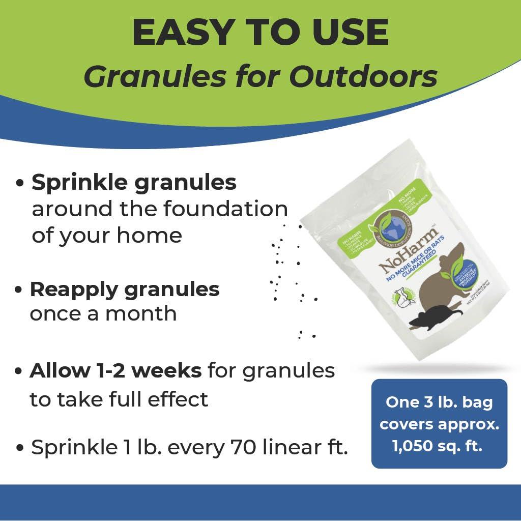 Advanced Rodent Control by NoHarm | Safe for Humans and Planet | Outdoor Granules | 3 lb. Bag - Image 7
