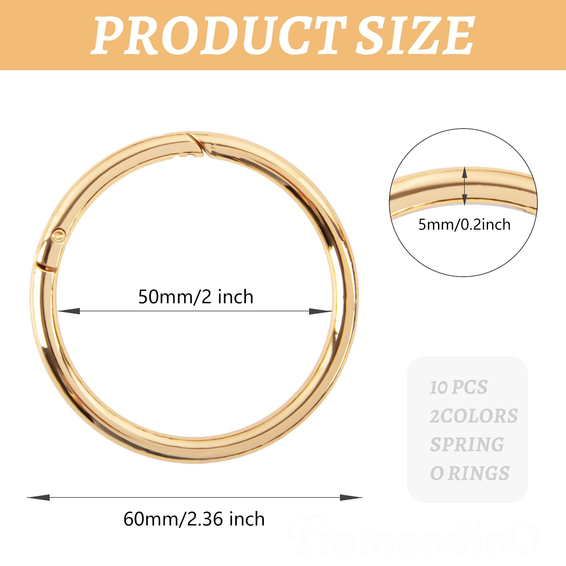 Framendino, Round Carabiners Clips Snap Hooks Zinc Alloy Spring Gate O Rings Buckles - Image 2