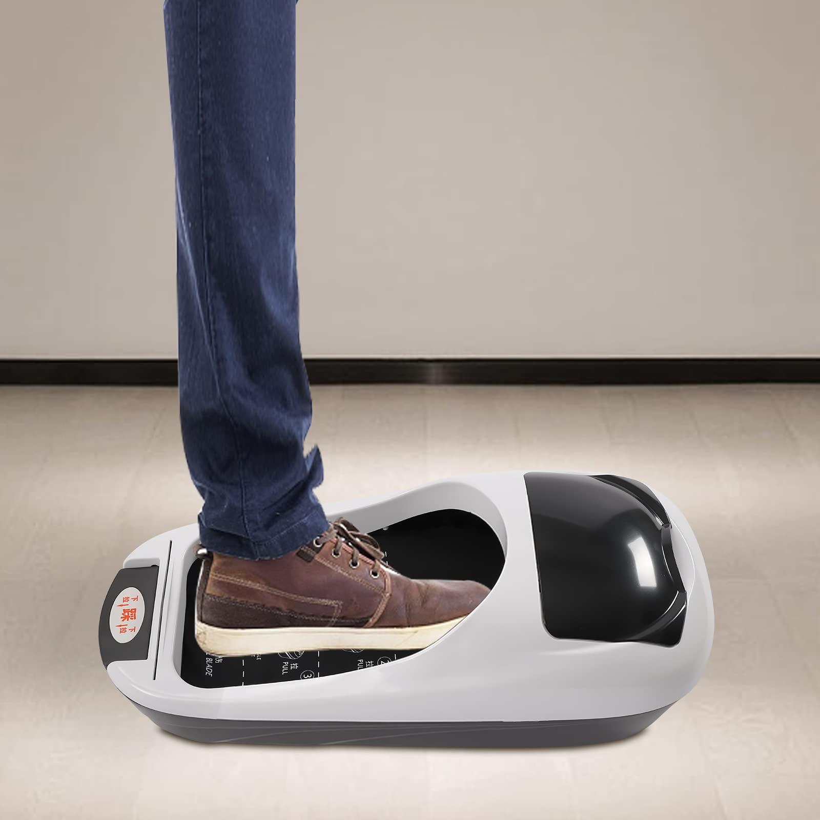 Automatic Shoe Film Machine for Inside Door, Automatic Shoe Cover Dispenser with 200pcs Disposable Plastic Boot Portable Shoes Boot Cover Dispenser Shoes Cover Machine Home Shop and Office