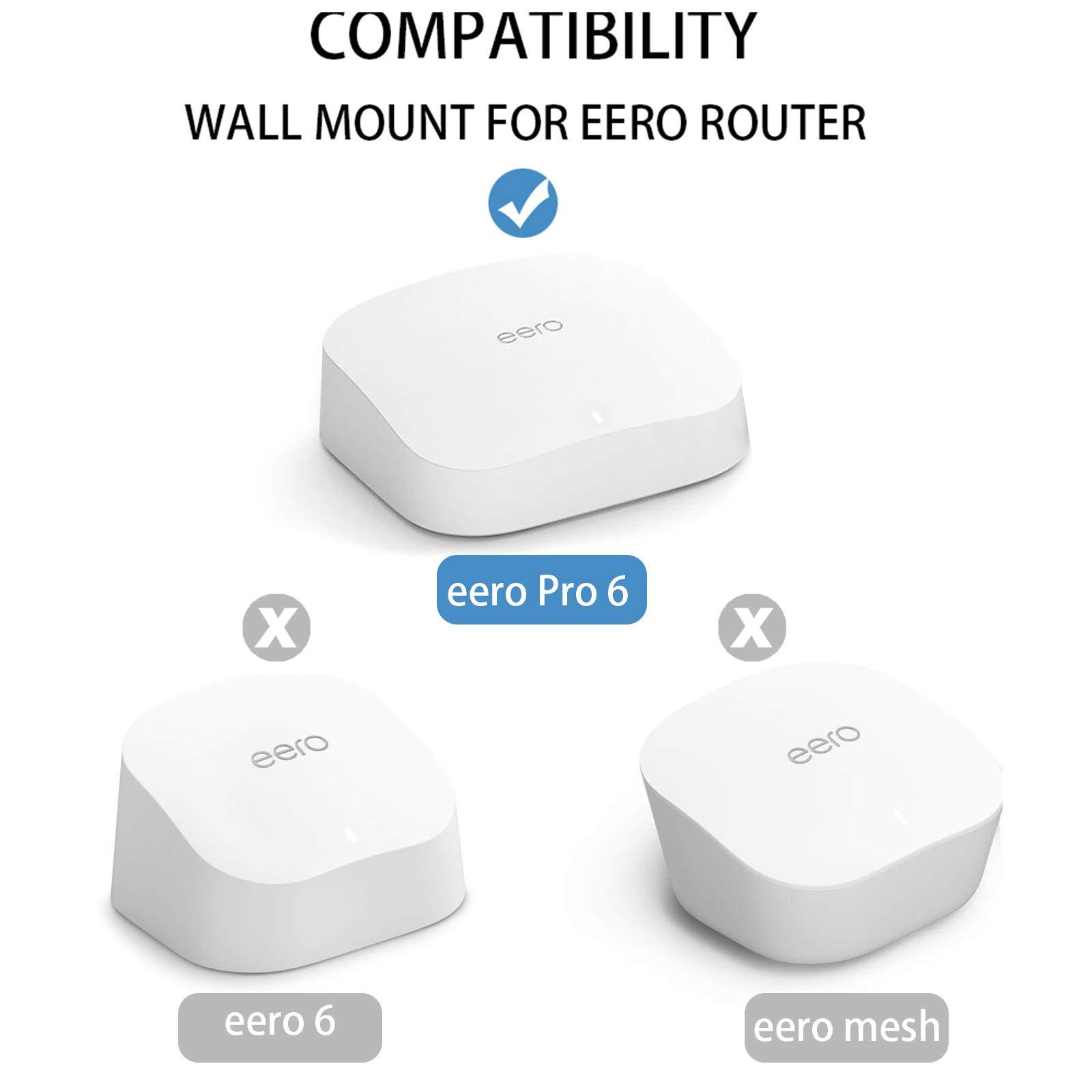 𝗛𝘂𝗮𝗳𝗹𝘆 2Pcs Screwless Wall Mount Bracket for Eero Pro 6 Wifi, VHB Stick On Holder, Strong Adhesive Holder, No Tools No Drilling No Hole - Image 2