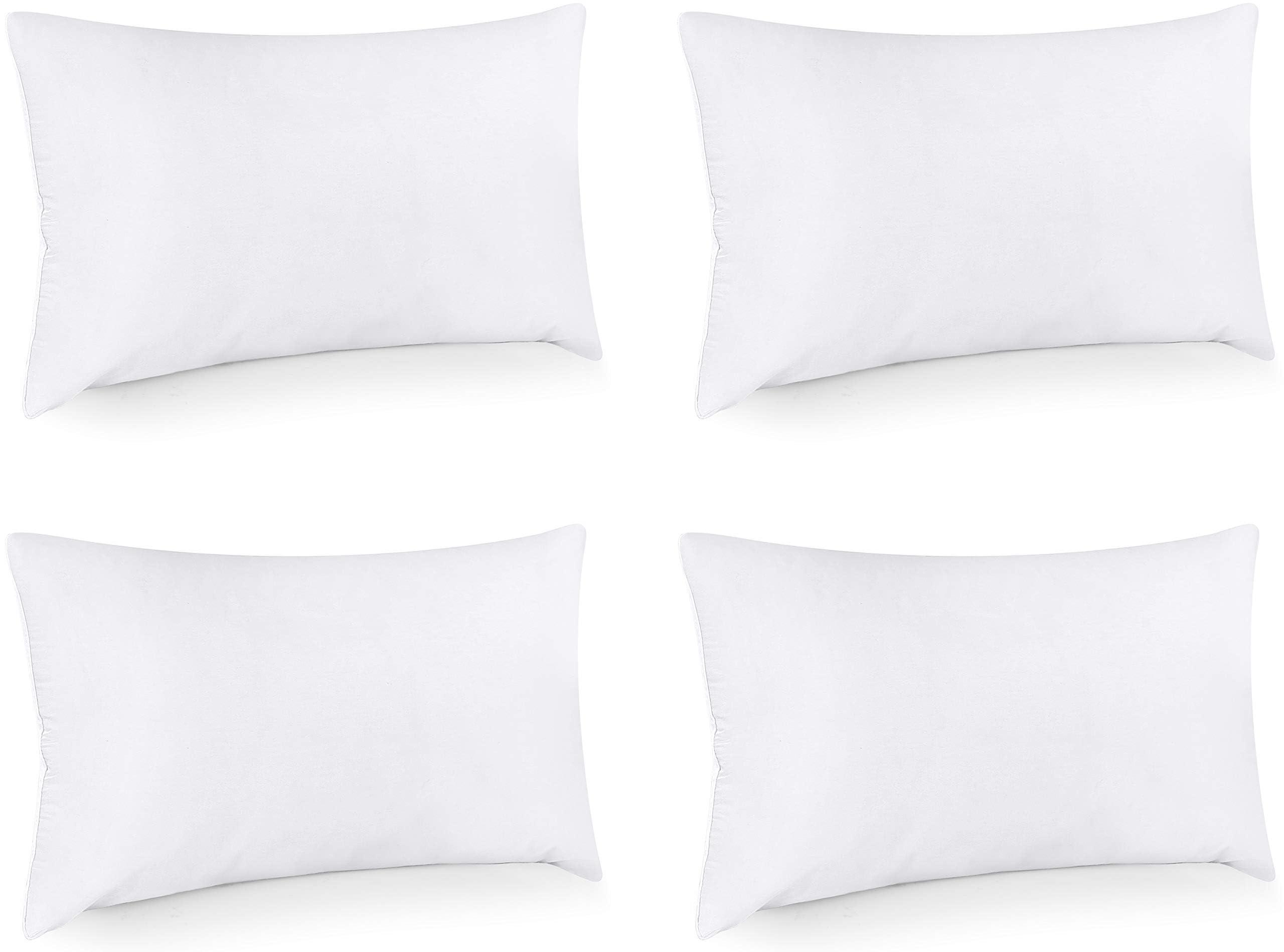 Utopia Bedding Throw Pillows (Set of 4, White), 14 x 22 Inches Pillows for Sofa, Bed and Couch Decorative Stuffer Pillow - Image 4