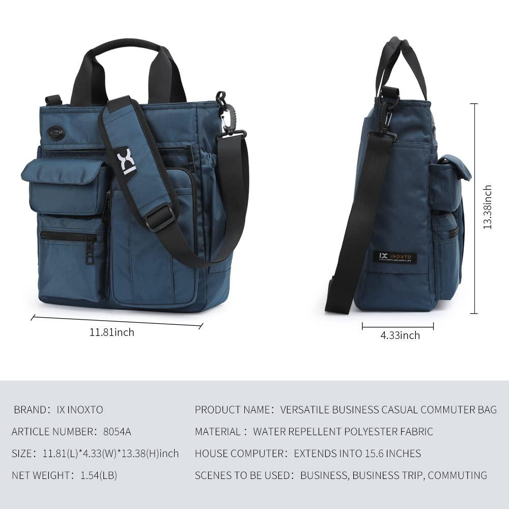 IX INOXTO Mens Messenger Bag Laptop Shoulder Bag Computer Work Office Bag Waterproof Briefcases for Travel Work - Image 4