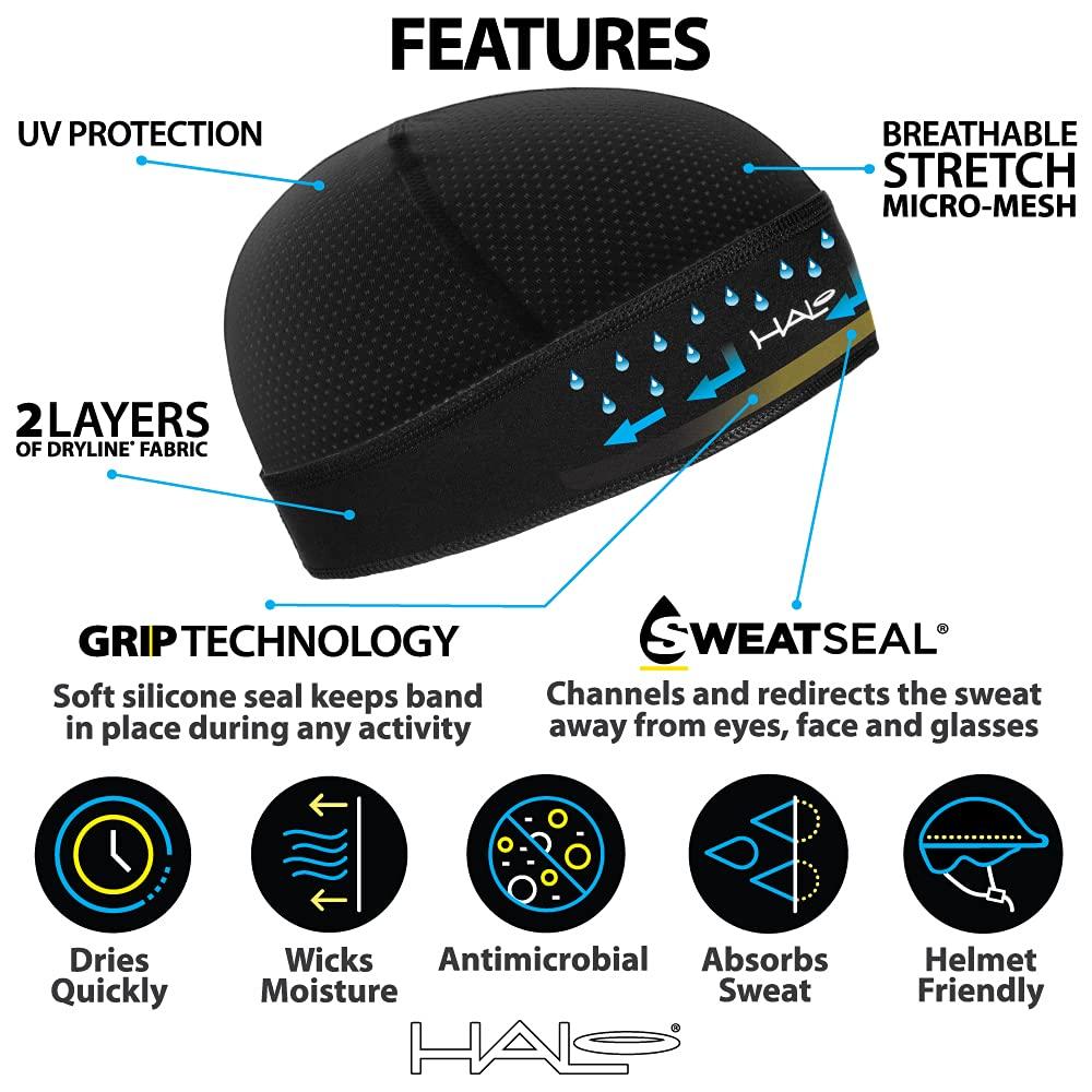 Halo Headband Skull Cap - The Ultimate Sweat Diverting, Absorbent, Lightweight, High Performance Skull Cap - Image 5
