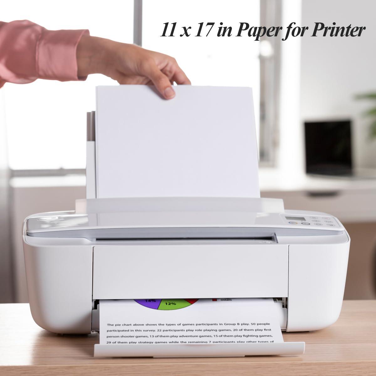 (3-Pack) 11" x 17" Blank Print Paper, 135Sheets/270Pages Copy Paper, DIY Template Printing in Office, 100gsm Blank Paper - Image 5