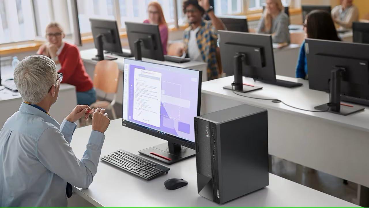 Lenovo ThinkCentre Neo 50t Tower Desktop Computer, 4-core Intel Core i3-13100, 32GB RAM, 1TB SSD, 3-Monitor Ports (DP+HDMI+VGA), RJ-45, WiFi, USB-C, Card Reader, Wired KB & Mouse, Windows 11 Pro - Image 6