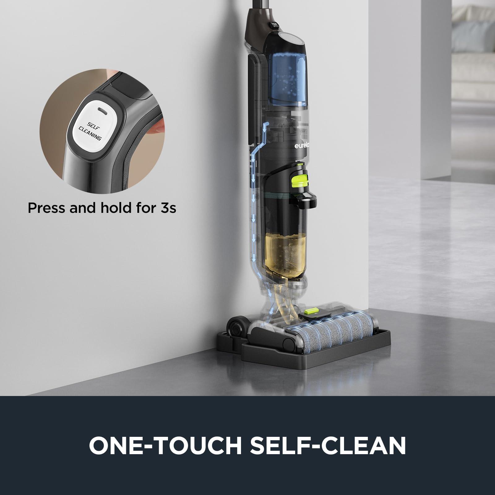 Eureka Wet Dry Vacuum Cleaner Cordless, Mop Vacuum Cleaner with Self-Cleaning System, Lightweight Hardwood Floors Vacuum for Pets and Sticky Messes, Black, NEW400 - Image 3