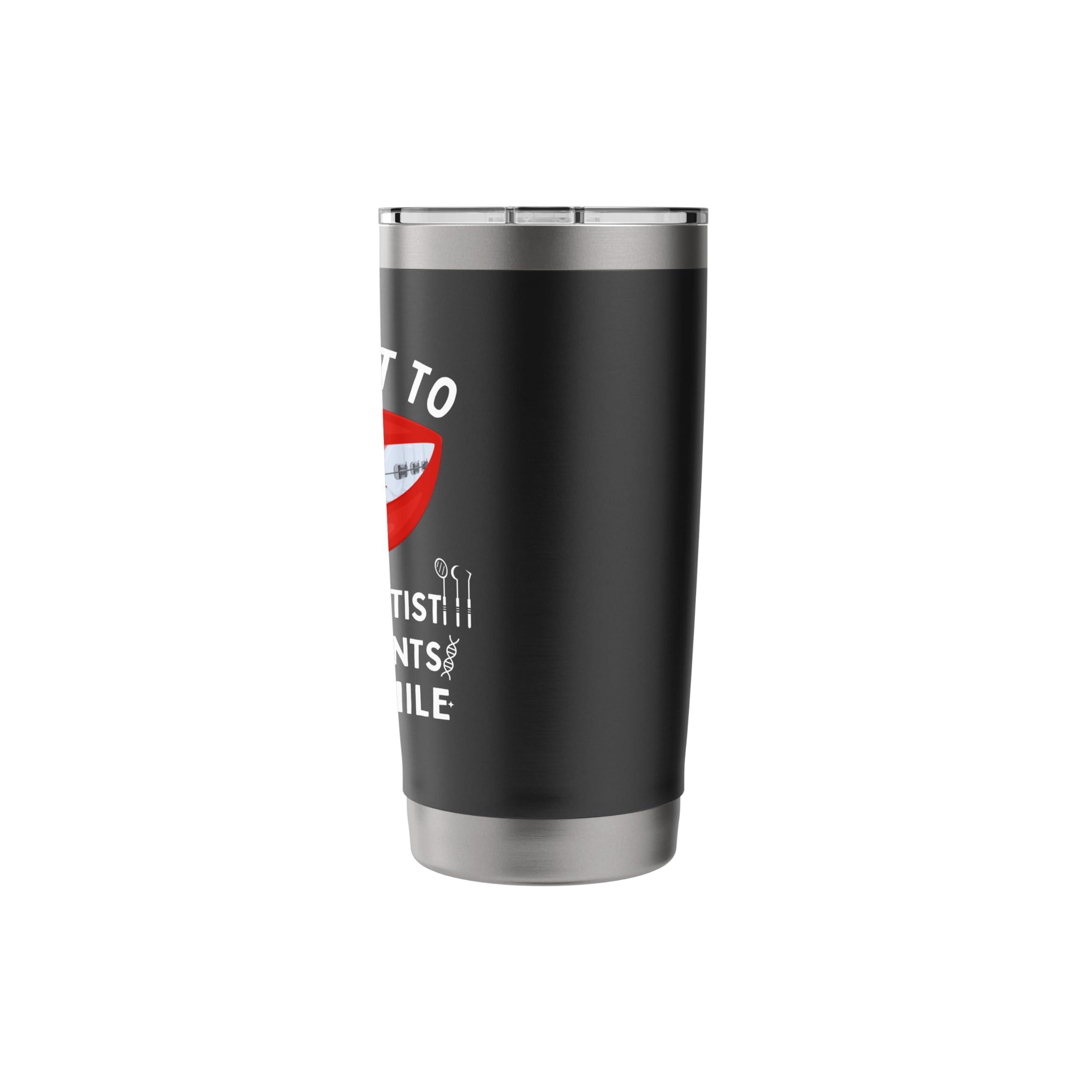 Shout Out To Orthodontist Teeth Whitening Toothpaste Strips Stainless Steel Insulated Tumbler - Image 3