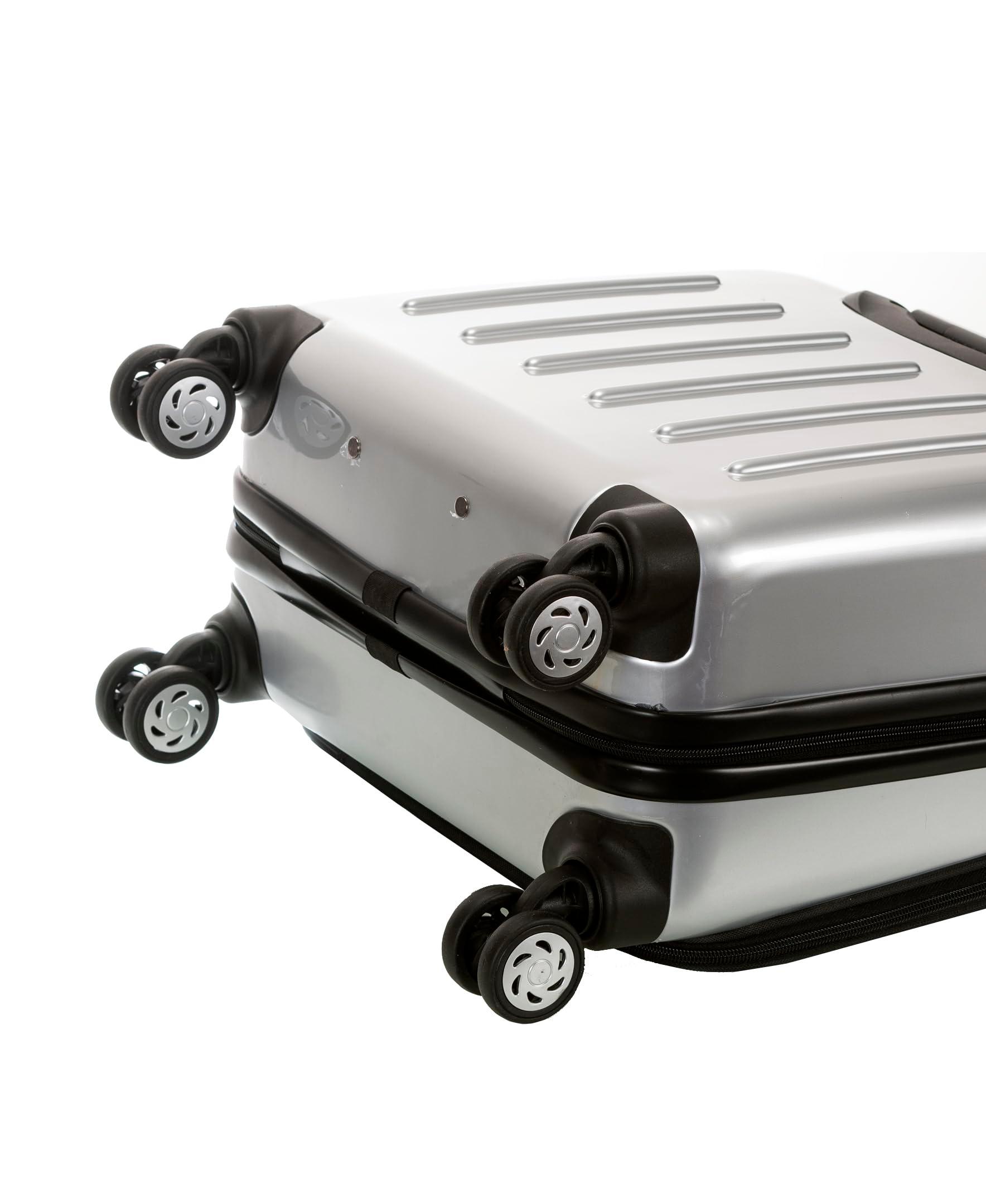 Rockland Revolution Hardside Rolling Computer Case, Silver, Carry-On 17-Inch - Image 6