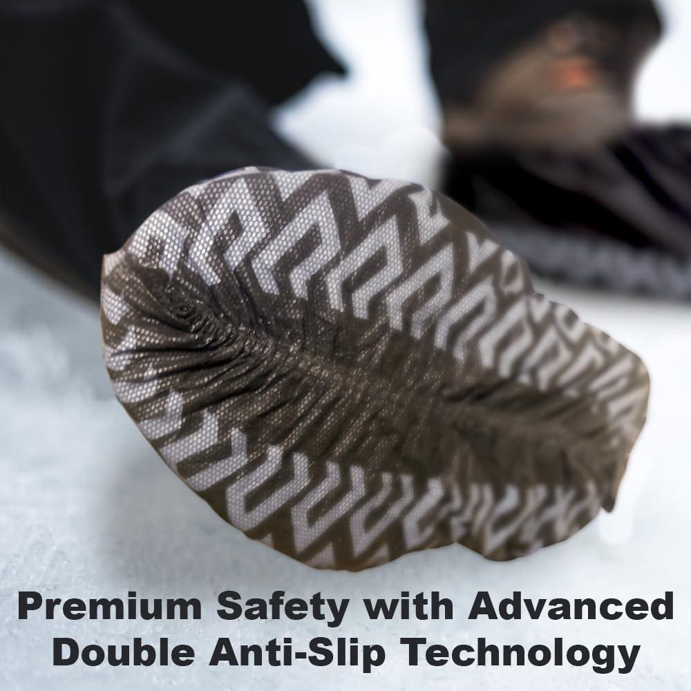 Enhanzy Extra Thick Shoe Covers Disposable Non Slip XL 100 Pack(50 Pairs) Eco-Friendly Boot Covers Large Size Disposable Shoe Covers for Indoors Reusable & Durable Fits Most Men/Women Shoes & Booties - Image 5