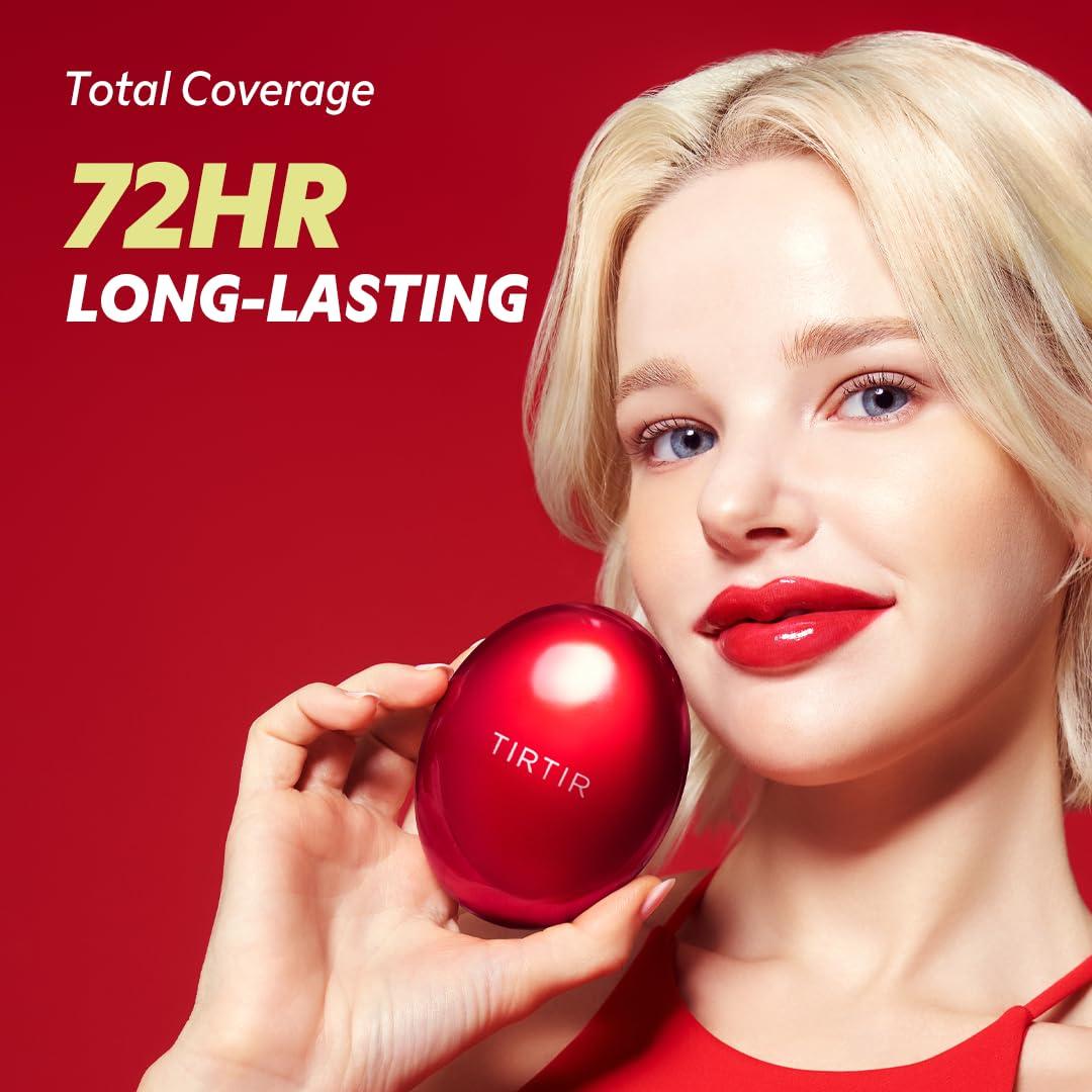 [*Mini Size*] TIRTIR Mask Fit Red Cushion Foundation | Full coverage, Weightless, Skin fit, Satin Glow Finish, Korean Makeup, beauty, Tattoo cover up, Buildable (#21N Ivory, 0.15 Fl Oz) - Image 10