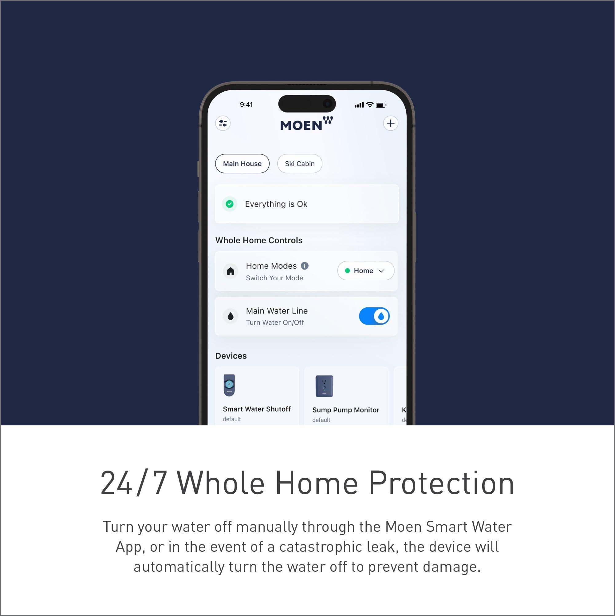Moen Flo Smart Water Monitor and Automatic Shutoff Sensor, Wi-Fi Water Leak Detector for 3/4-Inch Diameter Pipe, 900-001 - Image 10