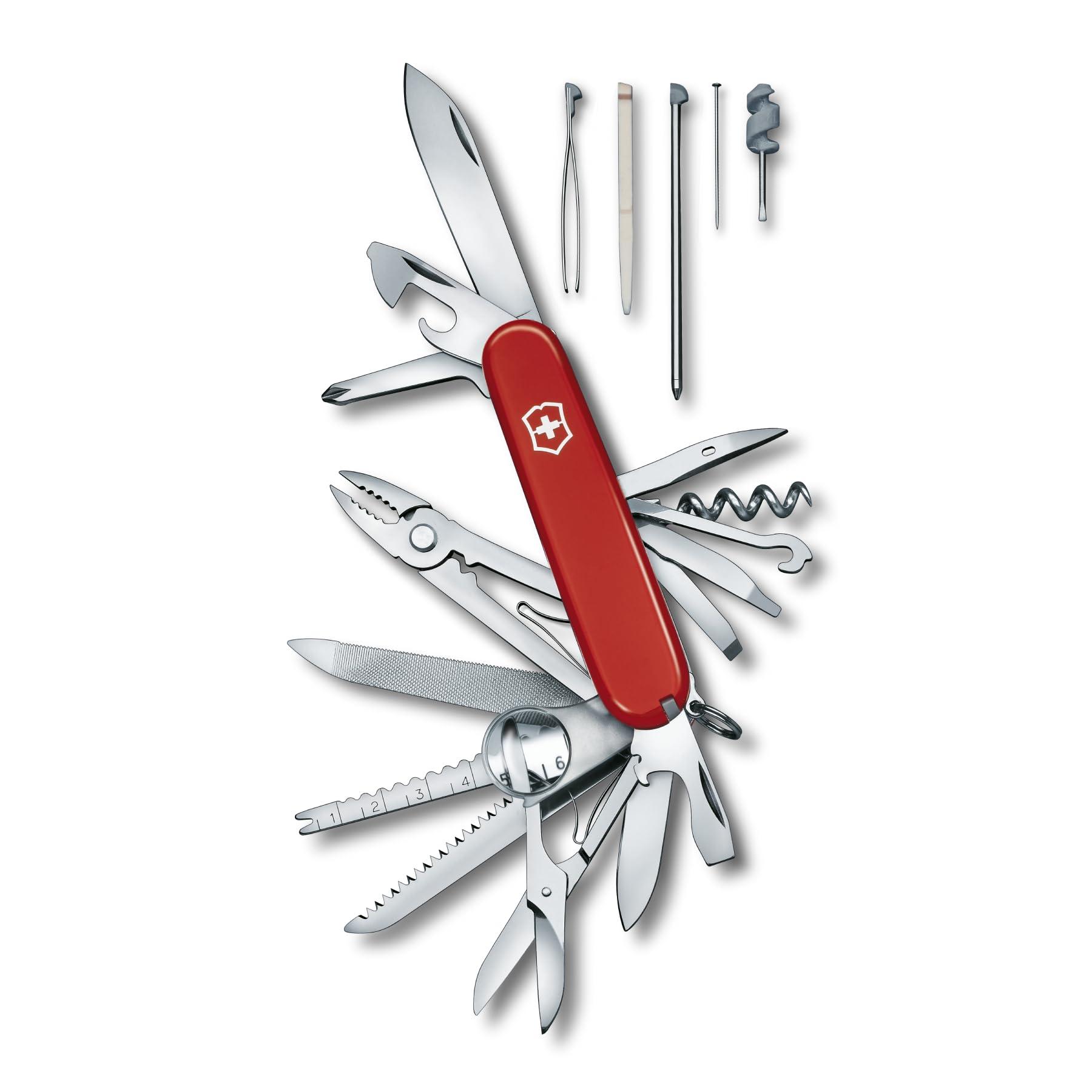 Victorinox Swiss Champ Swiss Army Knife, 33 Functions, Swiss Made Pocket Knife with Large Blade, Screwdriver, Chisel and Combination Pliers - Red - Image 6