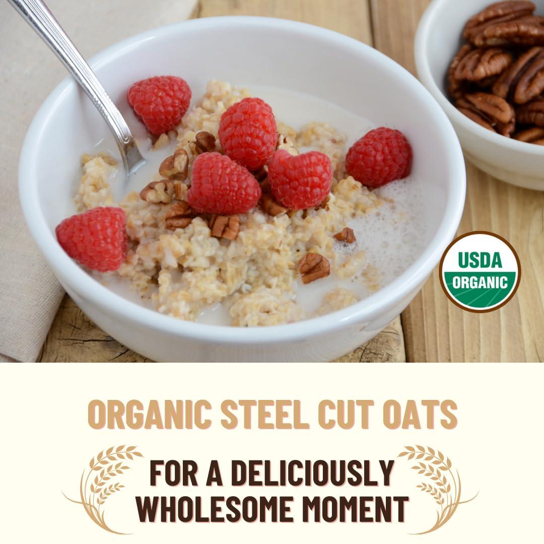 Mountain High Organics Inc. Certified Organic Steel Cut Oats 6G Bucket (42LBS) - Image 4