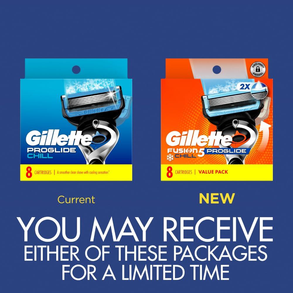 Gillette ProGlide Chill Razor Refills for Men, 8 Blade Refills - Image 2