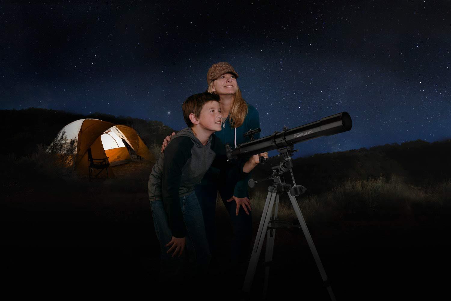 Celestron 21048 PowerSeeker 80EQ Refractor Telescope - Includes Two Eyepieces, Erect Image Diagonal, 3X Barlow Lens, Height-Adjustable Tripod and Deluxe Accessory Tray, Black - Image 8