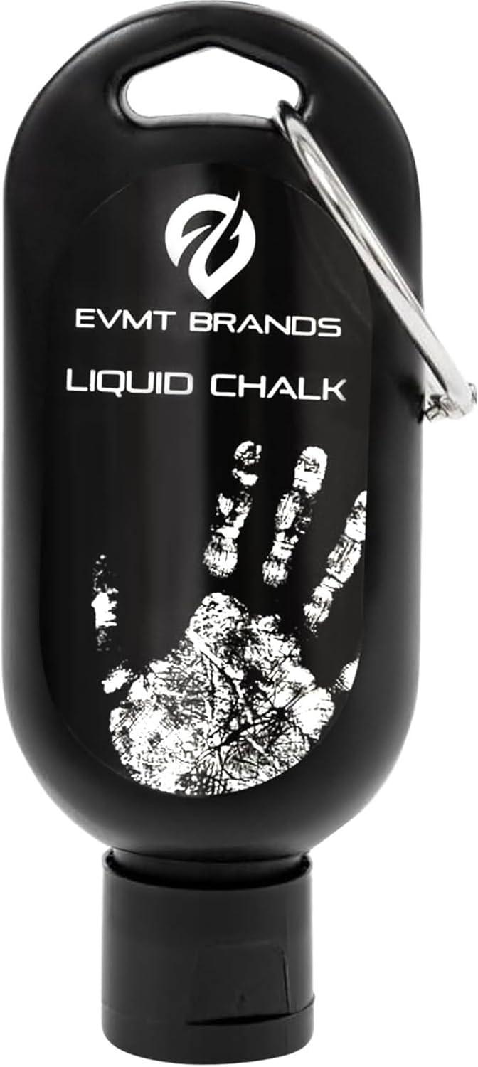 EVMT Brands Liquid Chalk, Mess Free Gym Chalk for Weightlifting, Gymnastics, Rock Climbing, Dancing, and Lifting. Sweat Resistant and Long Lasting for Stronger Hand Grip. Package May Vary.