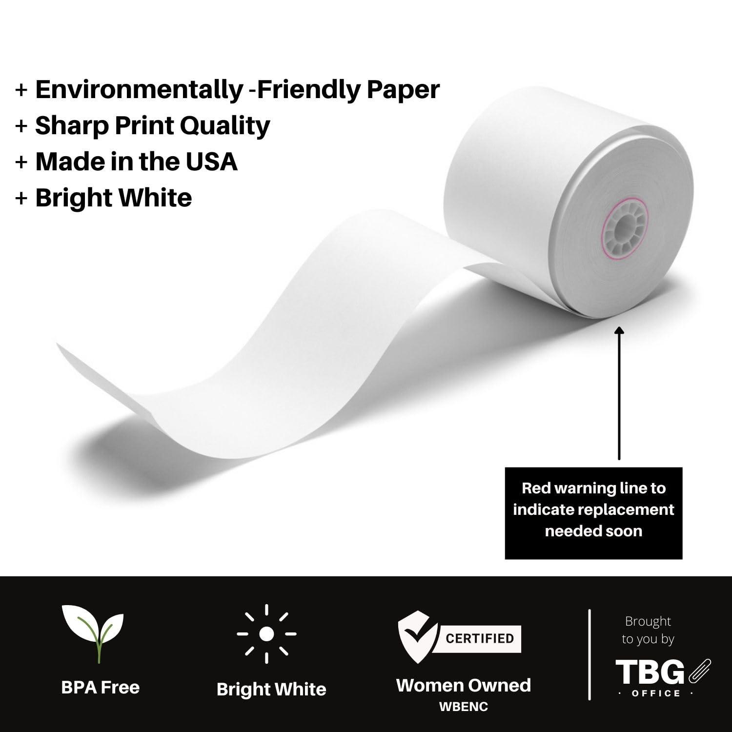 3 1/8” x 230' Thermal Paper Rolls - BPA FREE – MADE IN USA - Receipt paper rolls – Point of Sale Cash Register - Thermal printer paper - Credit Card Paper - for POS systems (1 Case - 30 Rolls) - Image 6