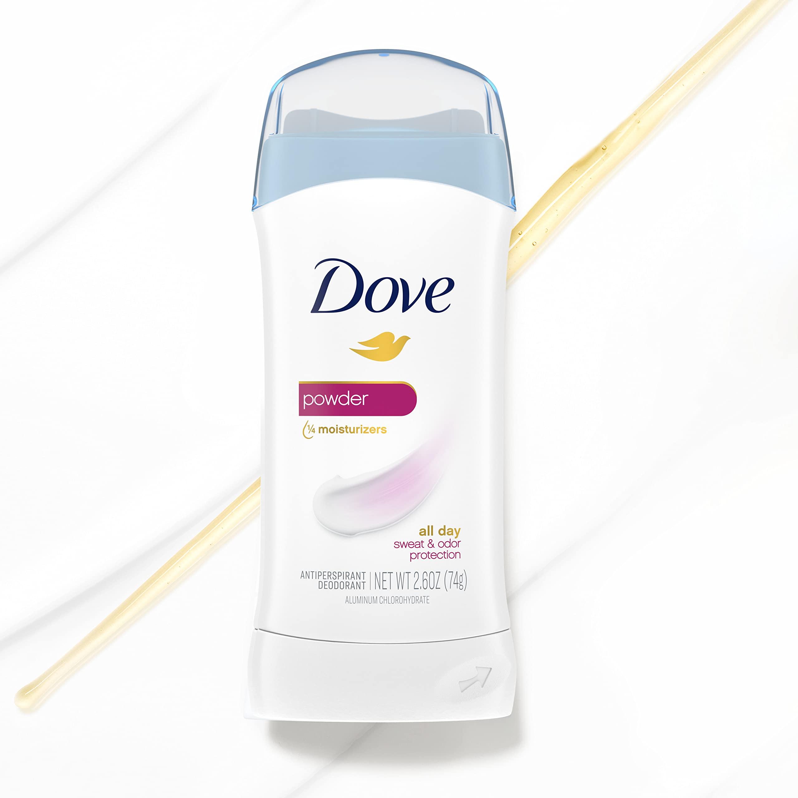 Dove Invisible Solid Antiperspirant Deodorant Stick for Women, Powder, For All Day Underarm Sweat & Odor Protection 2.6 oz, 6 Count - Image 7
