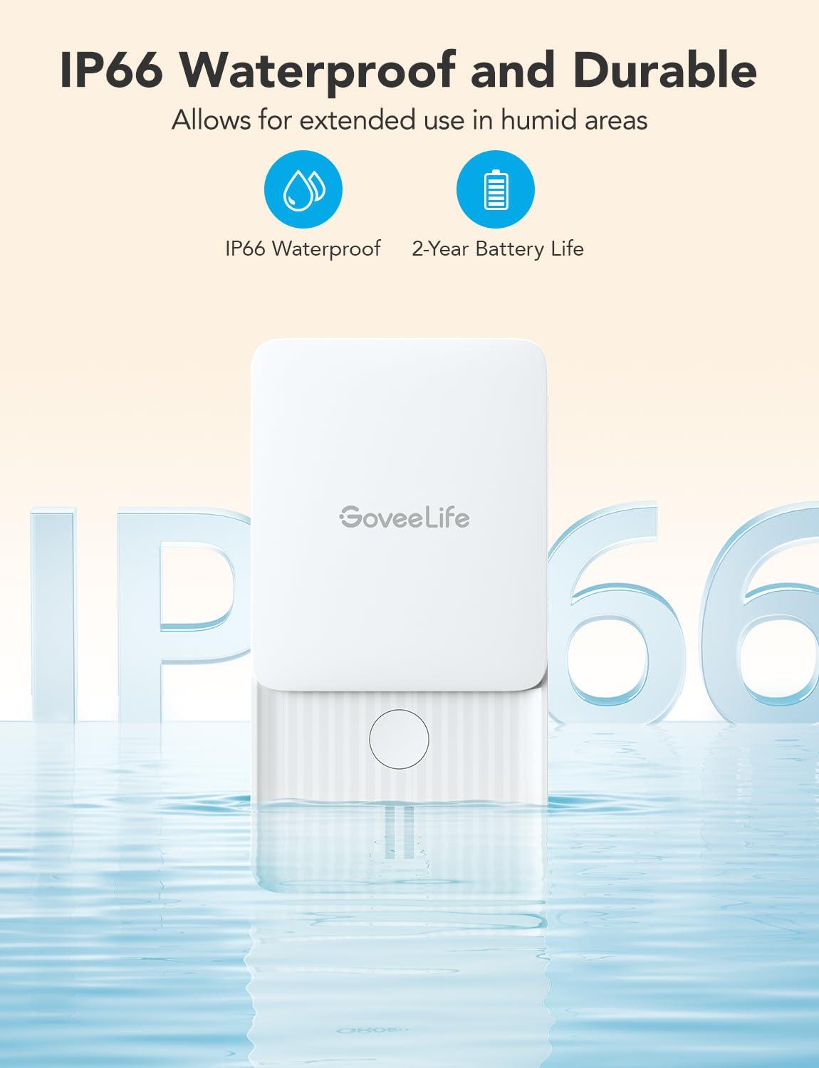 GoveeLife Water Leak Detector 2, LoRa Water Sensor Alarm Monitor Up to 1312ft Open-Air Range, Alexa, App, Email Notifications, Detector Protection for Your Home, Kitchen Sink, Bathroom, Basement - Image 7